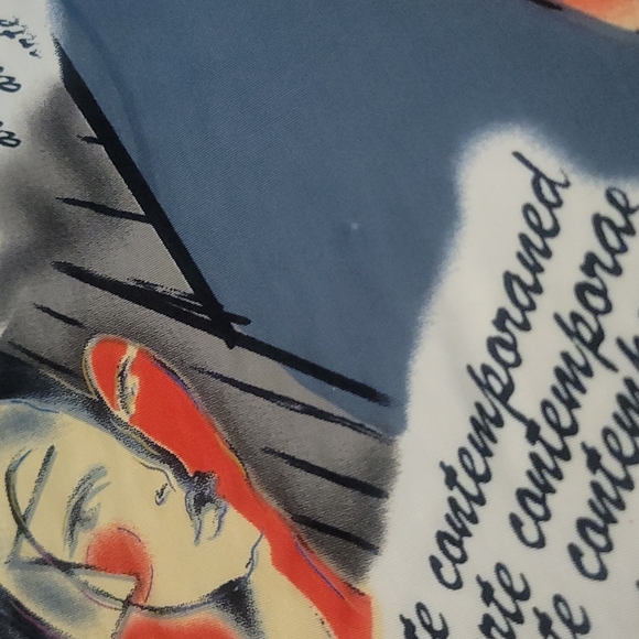 Vintage Remnant Fabric 80s novelty print As Is - Picture 15 of 15